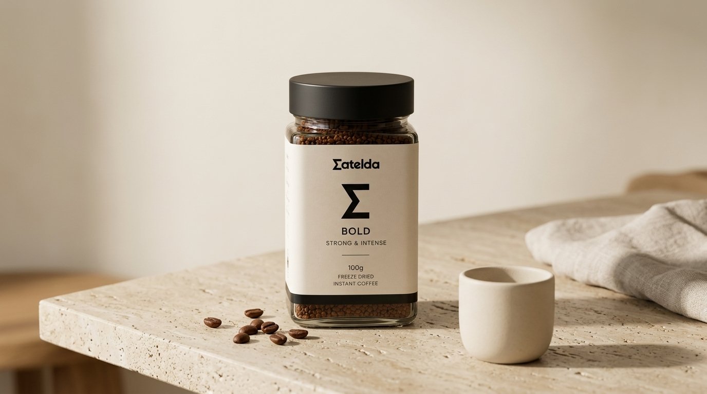 Matelda Bold jar on a warm cream surface